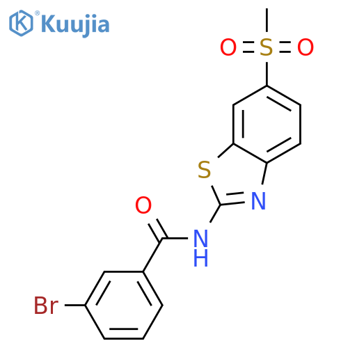 3-bromo-N-(6-methanesulfonyl-1,3-benzothiazol-2-yl)benzamide structure
