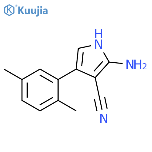 2-amino-4-(2,5-dimethylphenyl)-1H-pyrrole-3-carbonitrile structure