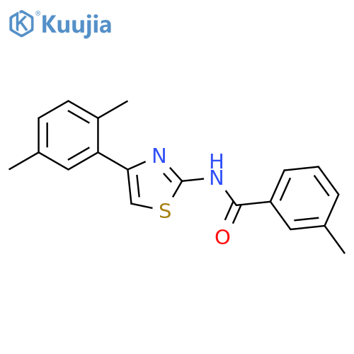 N-4-(2,5-dimethylphenyl)-1,3-thiazol-2-yl-3-methylbenzamide structure