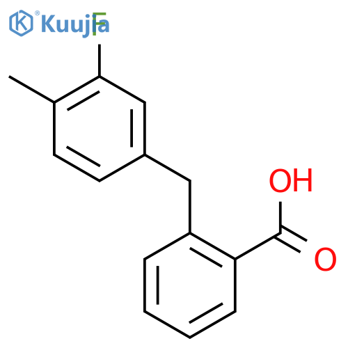 2-(3-Fluoro-4-methylbenzyl)benzoic acid structure