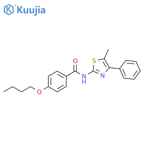 4-butoxy-N-(5-methyl-4-phenyl-1,3-thiazol-2-yl)benzamide structure
