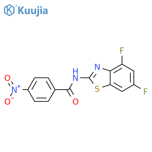 N-(4,6-difluoro-1,3-benzothiazol-2-yl)-4-nitrobenzamide structure