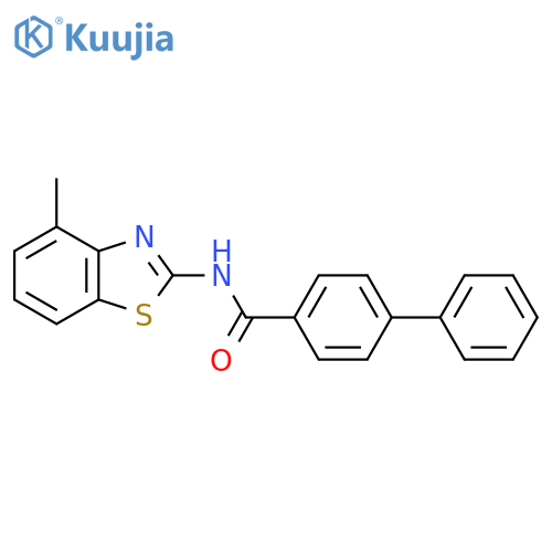 N-(4-methyl-1,3-benzothiazol-2-yl)-1,1'-biphenyl-4-carboxamide structure