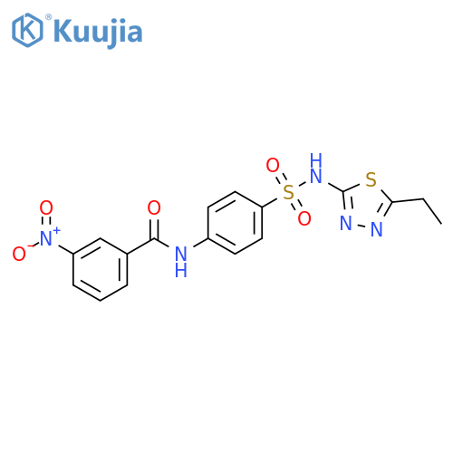 N-{4-(5-ethyl-1,3,4-thiadiazol-2-yl)sulfamoylphenyl}-3-nitrobenzamide structure
