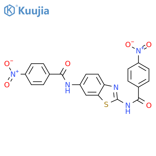 4-nitro-N-2-(4-nitrobenzamido)-1,3-benzothiazol-6-ylbenzamide structure