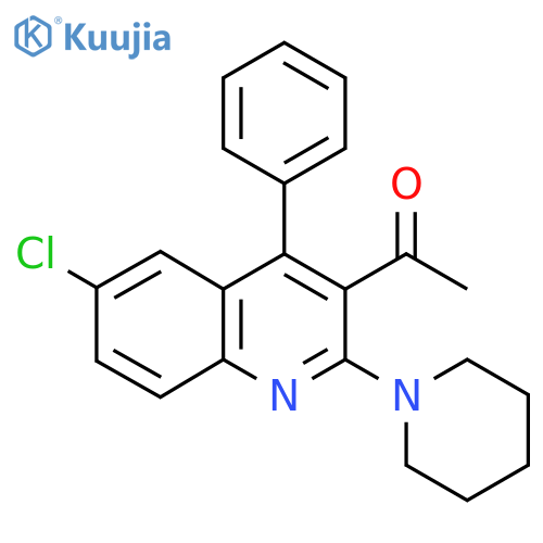 1-6-chloro-4-phenyl-2-(piperidin-1-yl)quinolin-3-ylethan-1-one structure