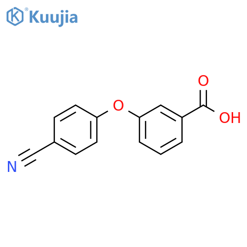 3-(4-cyanophenoxy)benzoic acid structure