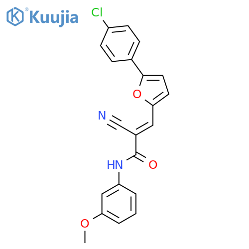 (2E)-3-[5-(4-chlorophenyl)furan-2-yl]-2-cyano-N-(3-methoxyphenyl)prop-2-enamide structure