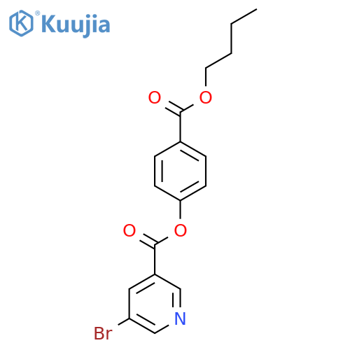 4-(butoxycarbonyl)phenyl 5-bromopyridine-3-carboxylate structure