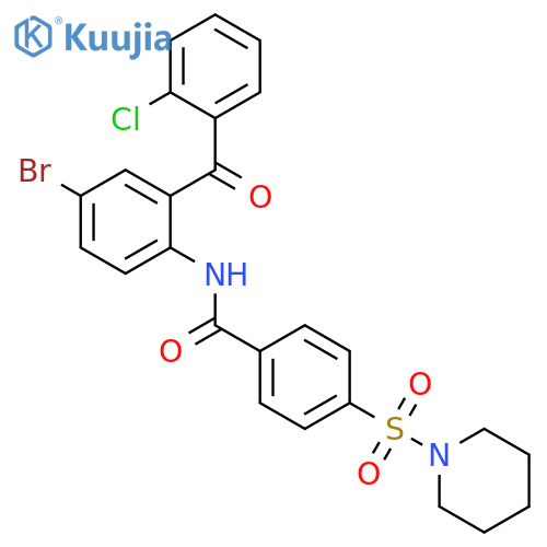 N-4-bromo-2-(2-chlorobenzoyl)phenyl-4-(piperidine-1-sulfonyl)benzamide structure