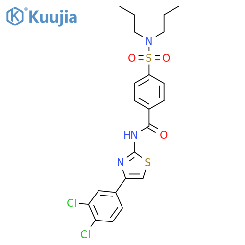 N-4-(3,4-dichlorophenyl)-1,3-thiazol-2-yl-4-(dipropylsulfamoyl)benzamide structure