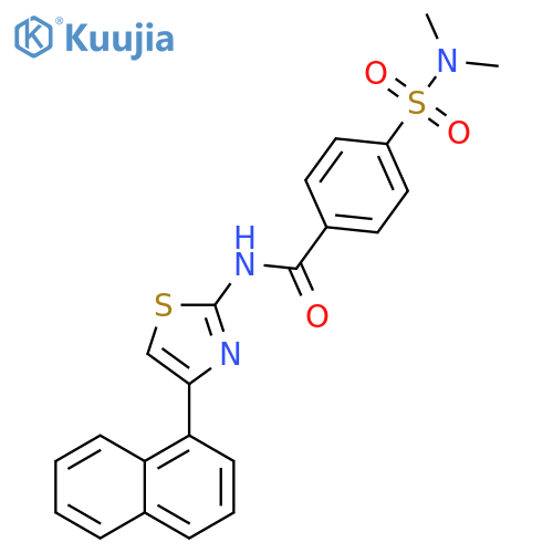 4-(dimethylsulfamoyl)-N-[4-(naphthalen-1-yl)-1,3-thiazol-2-yl]benzamide structure
