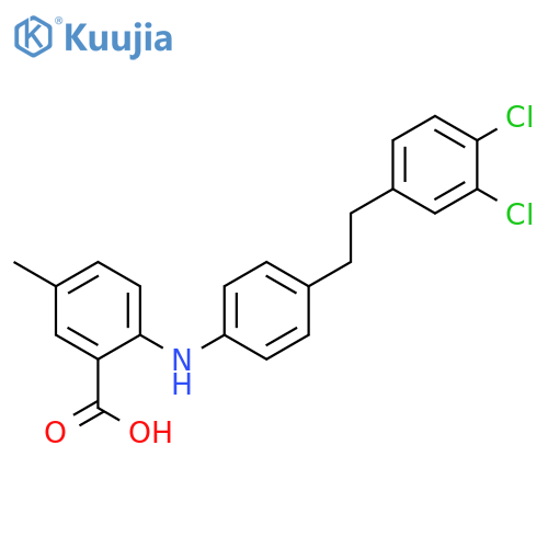 Benzoic acid, 2-[[4-[2-(3,4-dichlorophenyl)ethyl]phenyl]amino]-5-methyl- structure