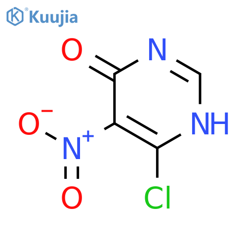 6-chloro-5-nitro-1,4-dihydropyrimidin-4-one structure