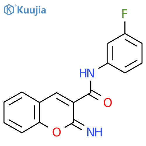 N-(3-fluorophenyl)-2-imino-2H-chromene-3-carboxamide structure