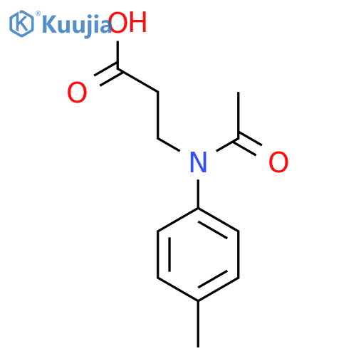 3-N-(4-methylphenyl)acetamidopropanoic acid structure