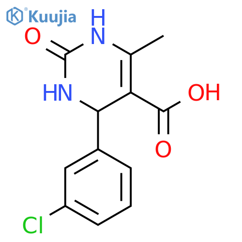4-(3-Chlorophenyl)-6-methyl-2-oxo-1,2,3,4-tetrahydropyrimidine-5-carboxylic acid structure
