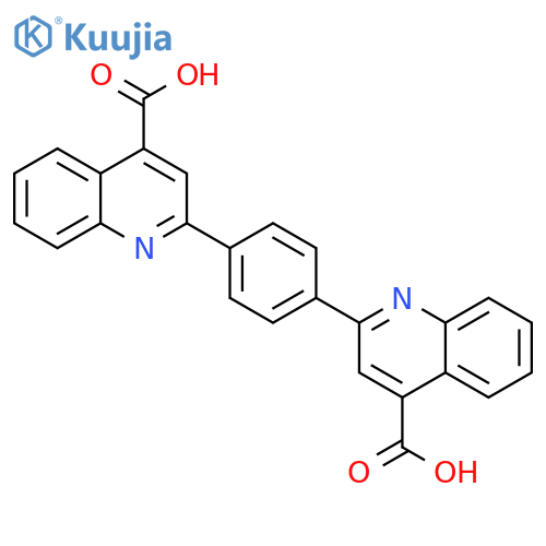 4-Quinolinecarboxylic acid, 2,2'-(1,4-phenylene)bis- structure