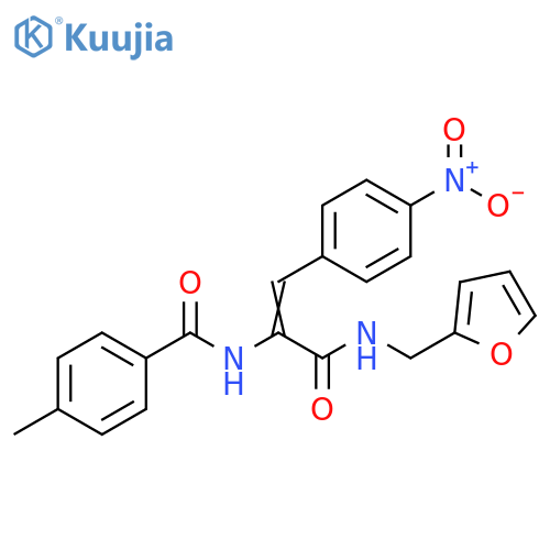 (2E)-N-(furan-2-yl)methyl-2-(4-methylphenyl)formamido-3-(4-nitrophenyl)prop-2-enamide structure