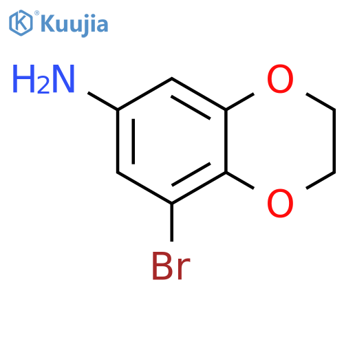 8-bromo-2,3-dihydro-1,4-benzodioxin-6-amine structure