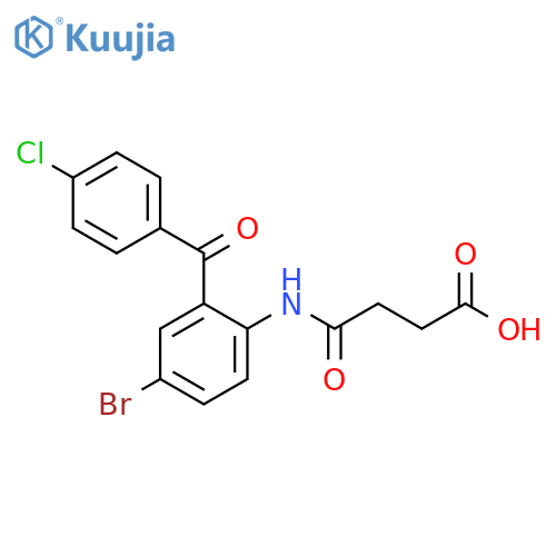 3-{4-bromo-2-(4-chlorobenzoyl)phenylcarbamoyl}propanoic acid structure