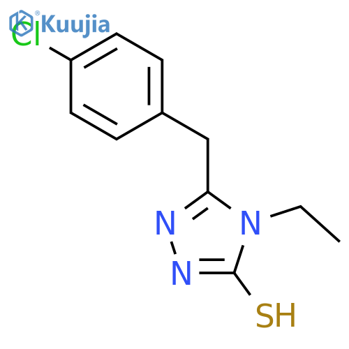 5-(4-Chlorobenzyl)-4-ethyl-4H-1,2,4-triazole-3-thiol structure