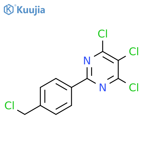 Pyrimidine, 4,5,6-trichloro-2-[4-(chloromethyl)phenyl]- structure