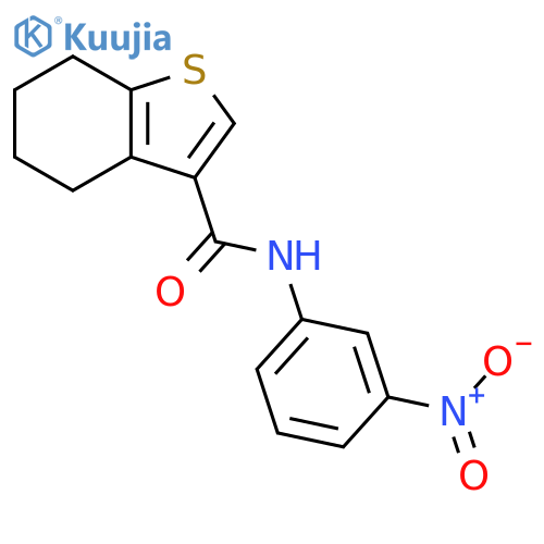 N-(3-nitrophenyl)-4,5,6,7-tetrahydro-1-benzothiophene-3-carboxamide structure