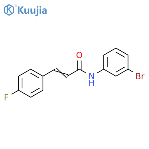 (2E)-N-(3-bromophenyl)-3-(4-fluorophenyl)prop-2-enamide structure