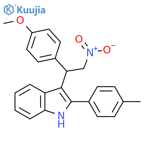 3-1-(4-methoxyphenyl)-2-nitroethyl-2-(4-methylphenyl)-1H-indole structure