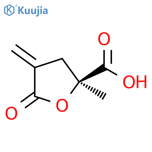 2-Furancarboxylic acid,tetrahydro-2-methyl-4-methylene-5-oxo-, (2S)- structure