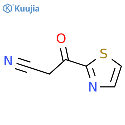 β-Oxo-2-thiazolepropanenitrile structure