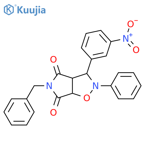 5-benzyl-3-(3-nitrophenyl)-2-phenyl-hexahydro-2H-pyrrolo3,4-d1,2oxazole-4,6-dione structure