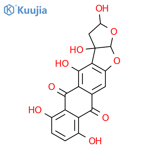 Anthra[2,3-b]furo[3,2-d]furan-5,10-dione,2,3,3a,12a-tetrahydro-2,3a,4,6,9-pentahydroxy-, (2R,3aR,12aS)- structure