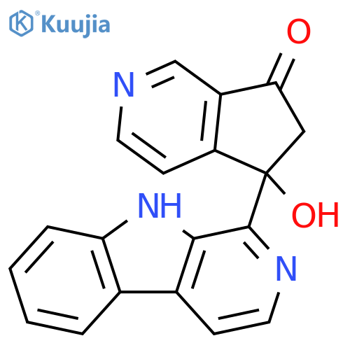 7H-Cyclopenta[c]pyridin-7-one, 5,6-dihydro-5-hydroxy-5-(9H-pyrido[3,4-b]indol-1-yl)- (9CI) structure