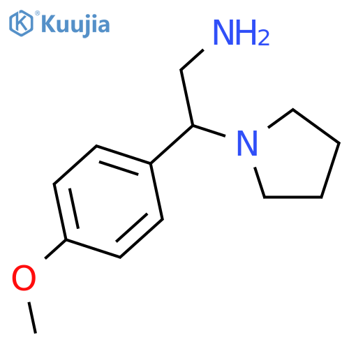 2-(4-Methoxyphenyl)-2-(pyrrolidin-1-yl)ethan-1-amine structure