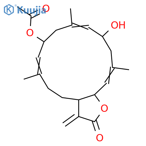 6,10-Dihydroxy-3,7,11,15(17)-cembratetraen-16,2-olide; (1R,2S,3E,6S,7E,10S,11E)-form, 10-Ac structure