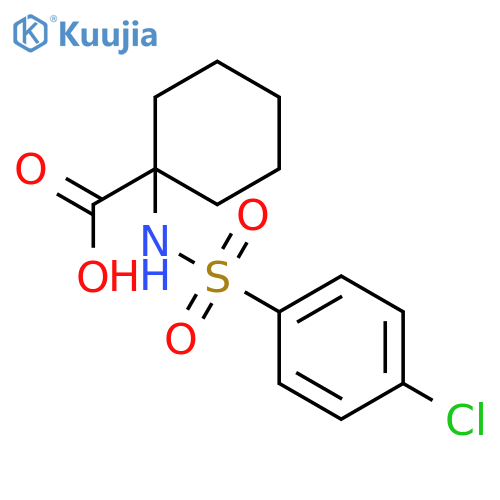 1-(4-chlorobenzenesulfonamido)cyclohexane-1-carboxylic acid structure