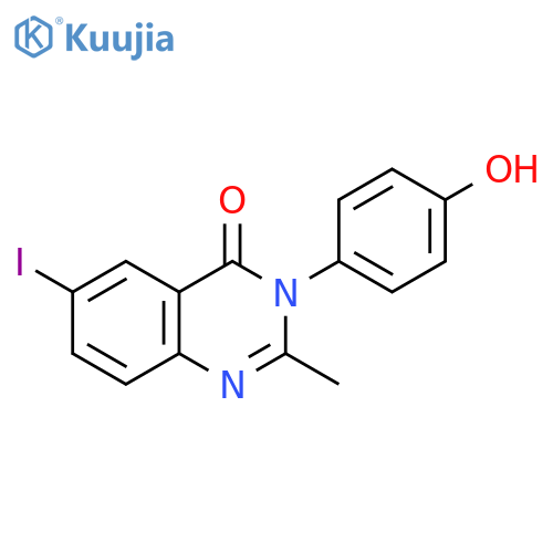 4(3H)-Quinazolinone, 3-(4-hydroxyphenyl)-6-iodo-2-methyl- structure