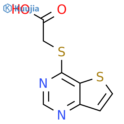 Acetic acid, 2-(thieno[3,2-d]pyrimidin-4-ylthio)- structure