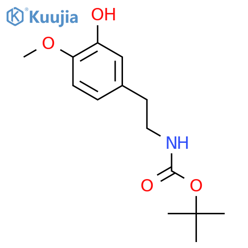 tert-butyl N-2-(3-hydroxy-4-methoxyphenyl)ethylcarbamate structure