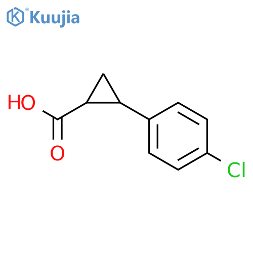 (1R,2R)-2-(4-chlorophenyl)cyclopropane-1-carboxylic acid, trans structure