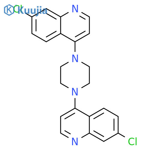 1,4-Bis(7-chloroquinolin-4-yl)piperazine structure