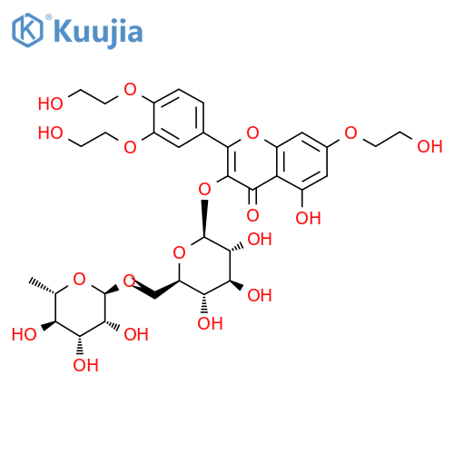 -[[6-O-(6-deoxy-alpha-L-mannopyranosyl)-beta-D-glucopyranosyl]oxy]-2-(3,4-dihydroxyphenyl)-5,7-dihydroxy-4H-1-benzopyran-4-one, tris(2-hydroxyethyl) ether structure