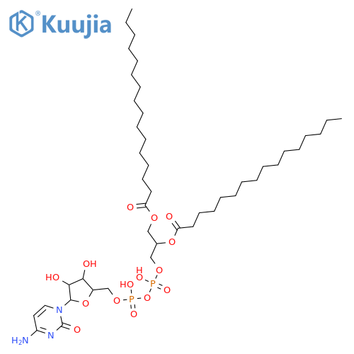 Cytidine5'-(trihydrogen diphosphate), P'-[2,3-bis[(1-oxohexadecyl)oxy]propyl] ester(9CI) structure