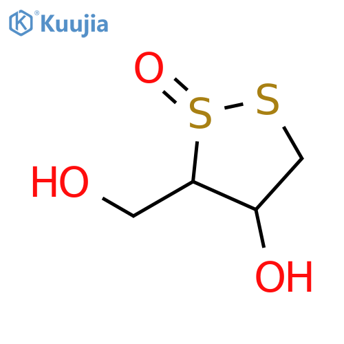 (2R,3R,4R)-(-)-4-hydroxy-3-hydroxymethyl-1,2-dithiolane-2-oxide structure