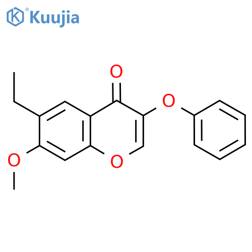 6-ethyl-7-methoxy-3-phenoxy-4H-chromen-4-one structure