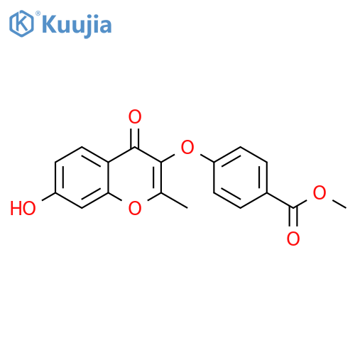 methyl 4-[(7-hydroxy-2-methyl-4-oxo-4H-chromen-3-yl)oxy]benzoate structure