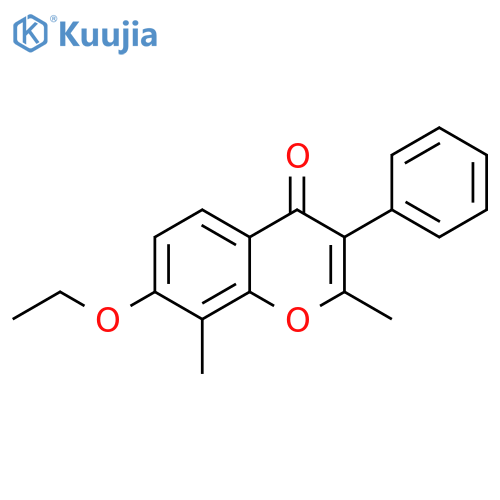 7-ethoxy-2,8-dimethyl-3-phenyl-4H-chromen-4-one structure