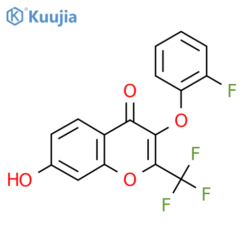3-(2-Fluoro-phenoxy)-7-hydroxy-2-trifluoromethyl-chromen-4-one structure